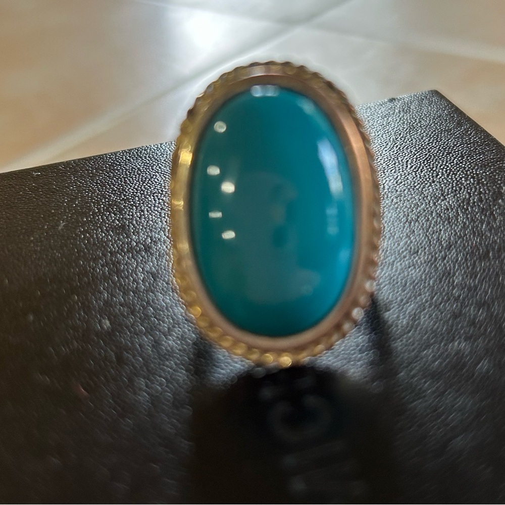 Large topaz ring ; Size 10